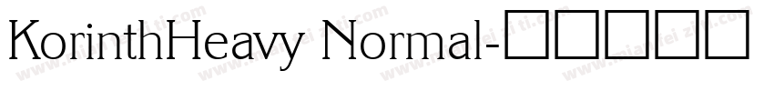 KorinthHeavy Normal字体转换